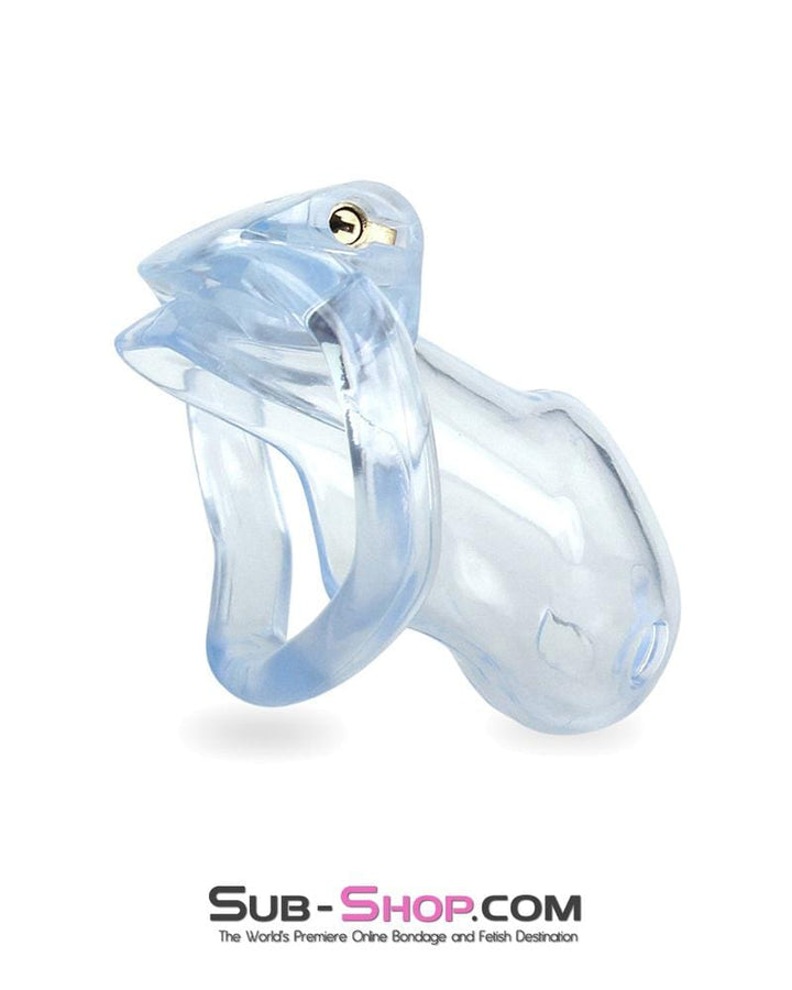 0398AE      Short Exposed in Chastity High Security Keyed Tumbler Locking Male Chastity with 4 Base Cock Ring Sizes Chastity   , Sub-Shop.com Bondage and Fetish Superstore