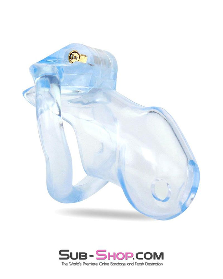 0398AE      Short Exposed in Chastity High Security Keyed Tumbler Locking Male Chastity with 4 Base Cock Ring Sizes Chastity   , Sub-Shop.com Bondage and Fetish Superstore