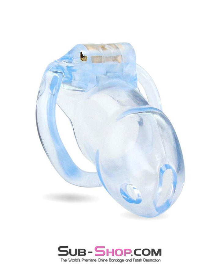 0398AE      Short Exposed in Chastity High Security Keyed Tumbler Locking Male Chastity with 4 Base Cock Ring Sizes - MEGA Deal MEGA Deal   , Sub-Shop.com Bondage and Fetish Superstore
