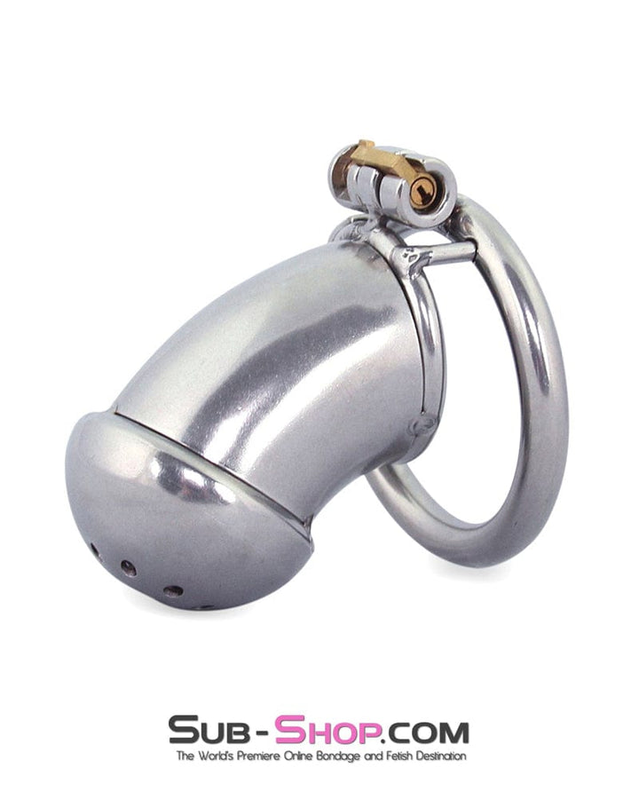 0412M      High Security Locking Stainless Steel Chastity Cage by Alcatraz Chastity - MEGA Deal MEGA Deal   , Sub-Shop.com Bondage and Fetish Superstore