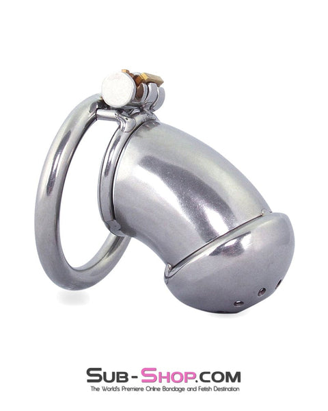 0412M      High Security Locking Stainless Steel Chastity Cage by Alcatraz Chastity - MEGA Deal MEGA Deal   , Sub-Shop.com Bondage and Fetish Superstore