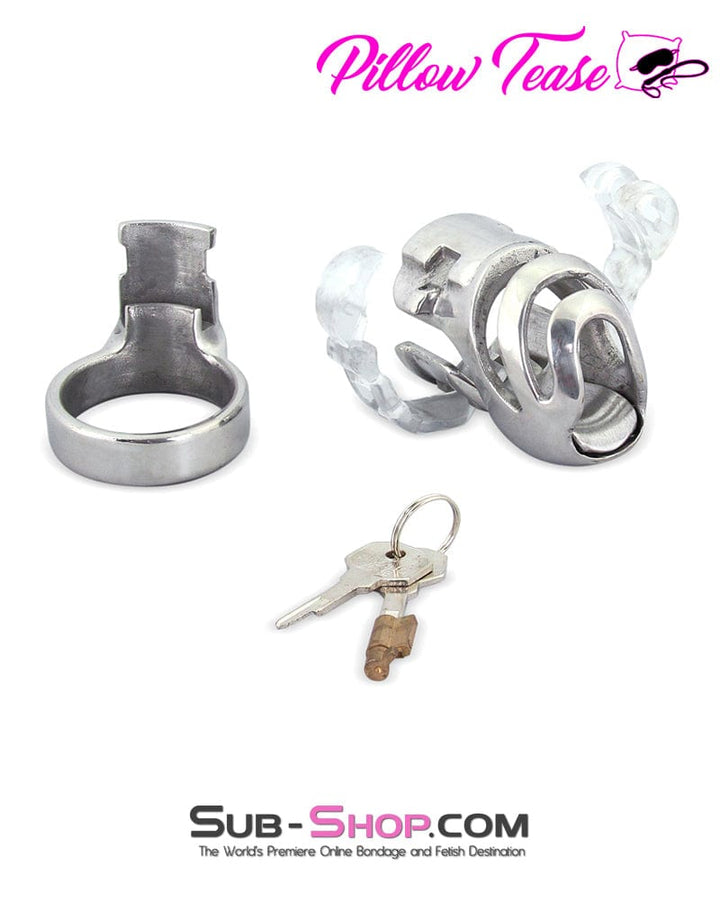 0432M      Short Knight in Shining Armor Steel Cock Cage System - MEGA Deal MEGA Deal   , Sub-Shop.com Bondage and Fetish Superstore