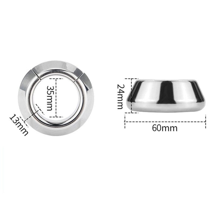 0477M      Half Pound Steel Weighted Cone Magnetic Precision Metal Cock Ring Cock Ring   , Sub-Shop.com Bondage and Fetish Superstore