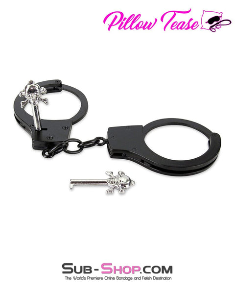 0558M      Black Steel Collar With Adjustable Black Steel Handcuffs and Connection Chain, Large / Extra Large - MEGA Deal MEGA Deal   , Sub-Shop.com Bondage and Fetish Superstore