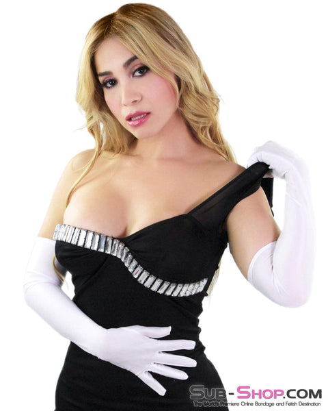 0554AE      Sexy Night Out Long White Opera Gloves - MEGA Deal MEGA Deal   , Sub-Shop.com Bondage and Fetish Superstore