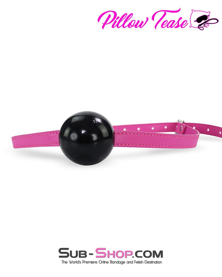 0578DL Black Rubber Ballgag on Hot Pink Strap Gags , Sub-Shop.com Bondage and Fetish Superstore