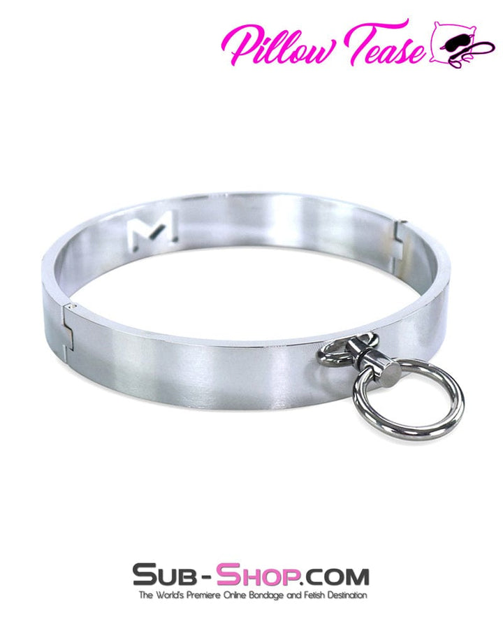 0609DL      Steel Slave Boy Collar and Leash Set Collar   , Sub-Shop.com Bondage and Fetish Superstore