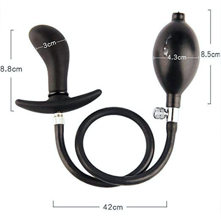 0624M      Inflatable Prostate Massager Plug with Removable Pump Hose Prostate Stimulator   , Sub-Shop.com Bondage and Fetish Superstore