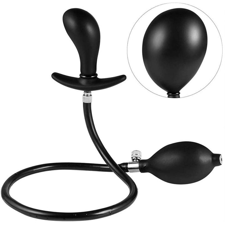 0624M      Inflatable Prostate Massager Plug with Removable Pump Hose Prostate Stimulator   , Sub-Shop.com Bondage and Fetish Superstore