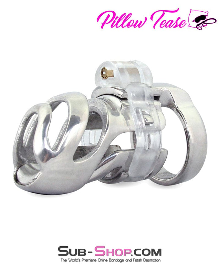 0686M      Long Knight in Shining Armor Steel Cock Cage System Chastity   , Sub-Shop.com Bondage and Fetish Superstore