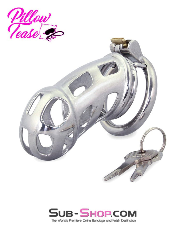 0718AR      Rock Hard Locking Steel Male Teasing Chastity Cage - MEGA Deal MEGA Deal   , Sub-Shop.com Bondage and Fetish Superstore