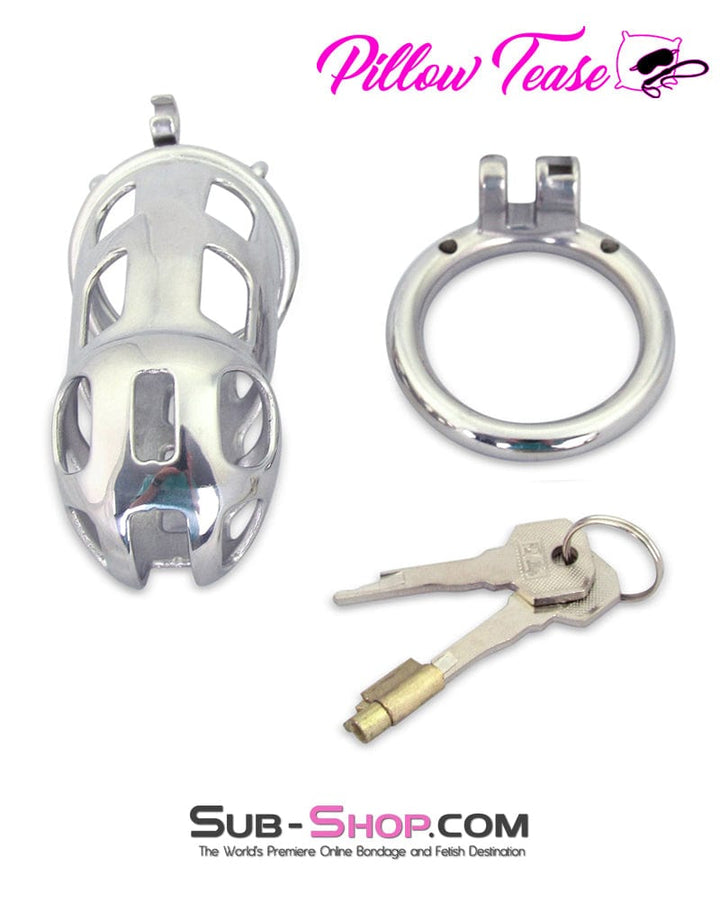 0718AR      Rock Hard Locking Steel Male Teasing Chastity Cage - MEGA Deal MEGA Deal   , Sub-Shop.com Bondage and Fetish Superstore