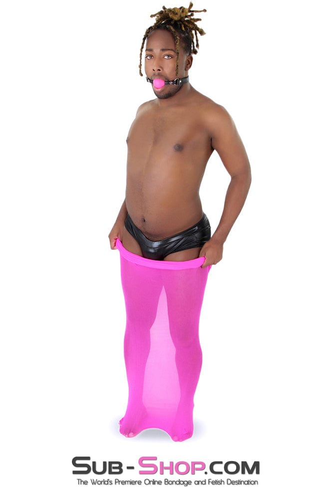 1517DL-SIS      Sheer Encasement Sissy Pink Silk Full Body Sack Sissy   , Sub-Shop.com Bondage and Fetish Superstore