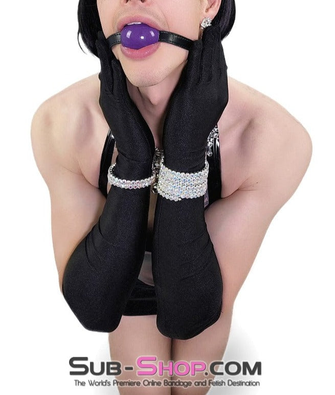 0833DL      Purple Rubber Ballgag on Black Strap Gags   , Sub-Shop.com Bondage and Fetish Superstore