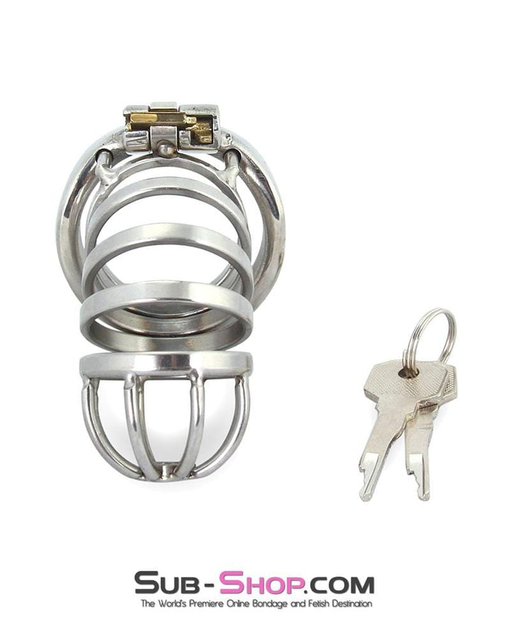 0900RS      Mini Manhood Tease and Torment High Security Steel Locking Male Chastity Device - MEGA Deal MEGA Deal   , Sub-Shop.com Bondage and Fetish Superstore