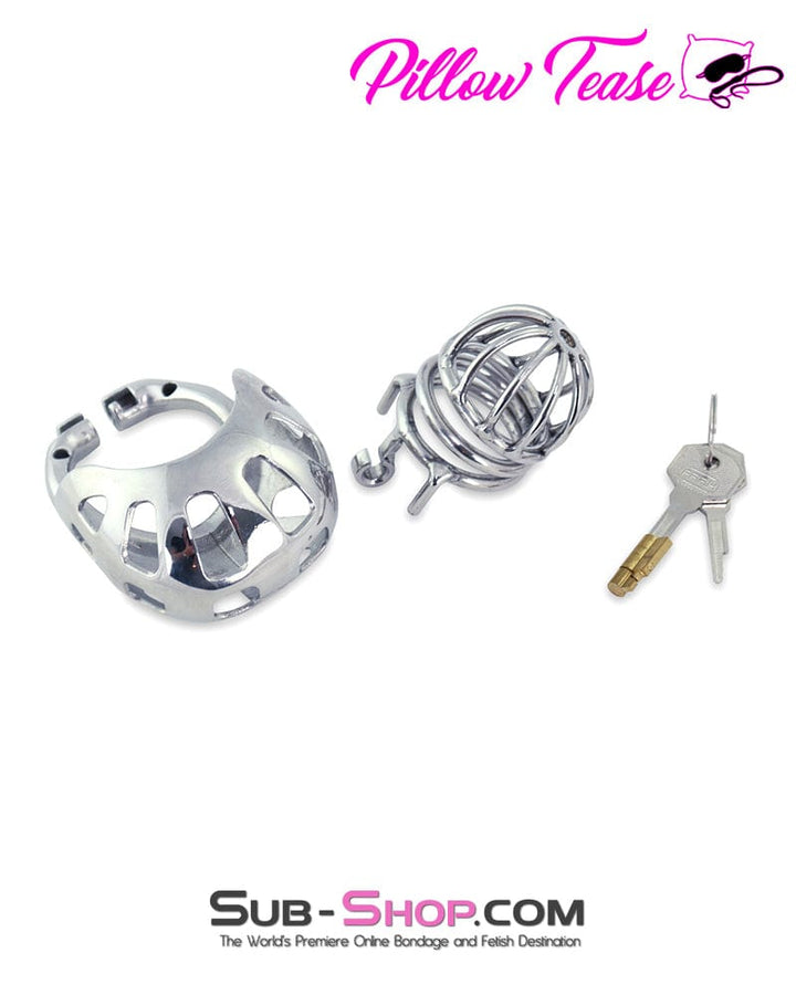 0974AR-SIS      Steel Ball Trap Wire Mesh Teasing Sissy Cock Cage Chastity Sissy   , Sub-Shop.com Bondage and Fetish Superstore