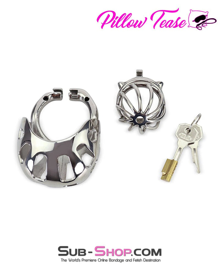 0974AR-SIS      Steel Ball Trap Wire Mesh Teasing Sissy Cock Cage Chastity Sissy   , Sub-Shop.com Bondage and Fetish Superstore