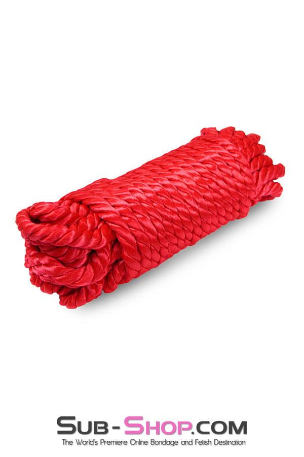 1141DL <b>BOGO!</b> Scarlet Seduction Thick Silken Twisted Red Bondage Rope, 32 Ft. Rope , Sub-Shop.com Bondage and Fetish Superstore