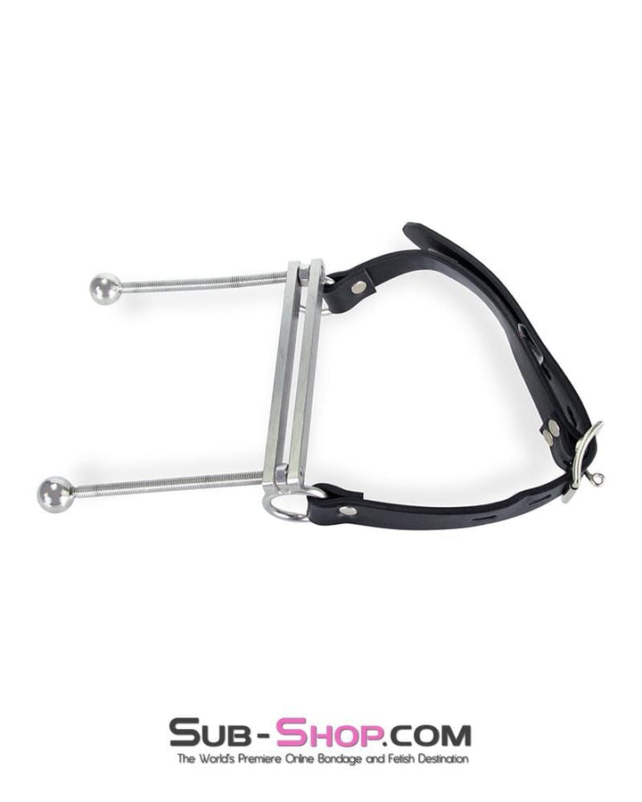 1323M-SIS      Dungeon Mistress Sissy Boi Bondage Tongue Flail Stainless Steel Locking Open Mouth Tongue Trap Gag Sissy   , Sub-Shop.com Bondage and Fetish Superstore