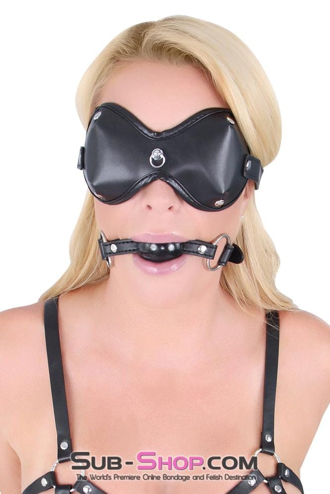 2520LT      MMMPHH Black Locking Leatherette Small Ballgag - MEGA Deal MEGA Deal   , Sub-Shop.com Bondage and Fetish Superstore