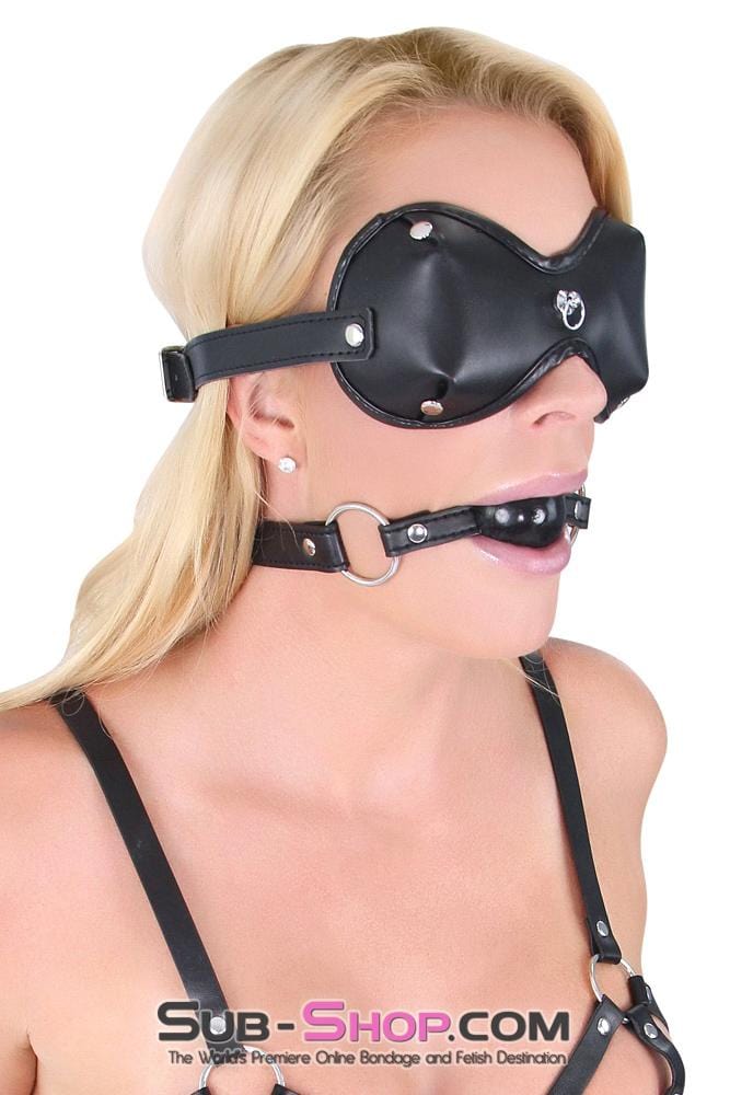 2520LT      MMMPHH Black Locking Leatherette Small Ballgag - MEGA Deal MEGA Deal   , Sub-Shop.com Bondage and Fetish Superstore