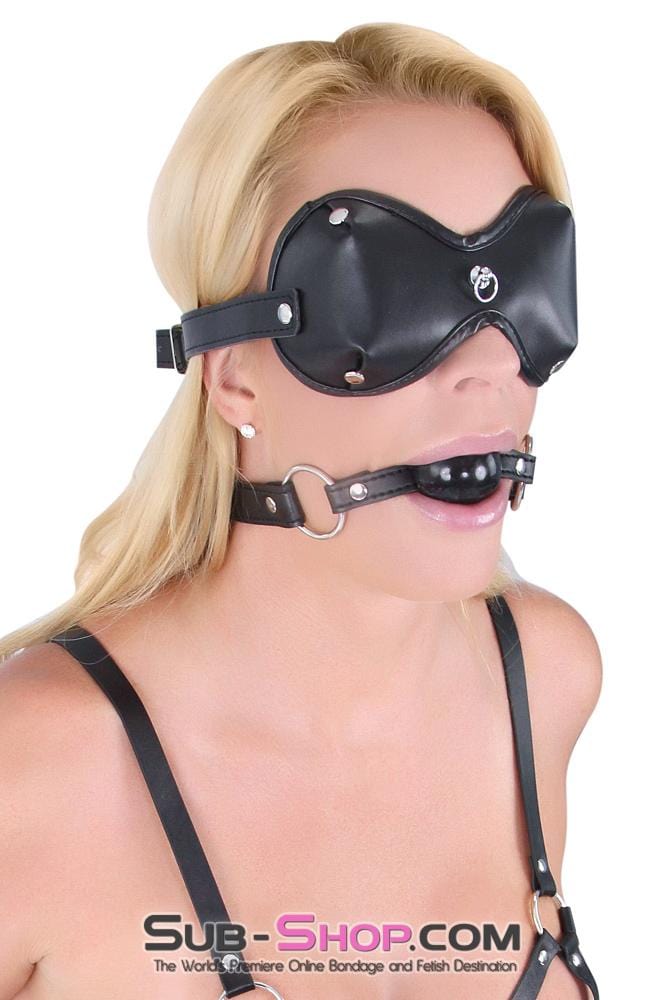 2520LT      MMMPHH Black Locking Leatherette Small Ballgag - MEGA Deal MEGA Deal   , Sub-Shop.com Bondage and Fetish Superstore