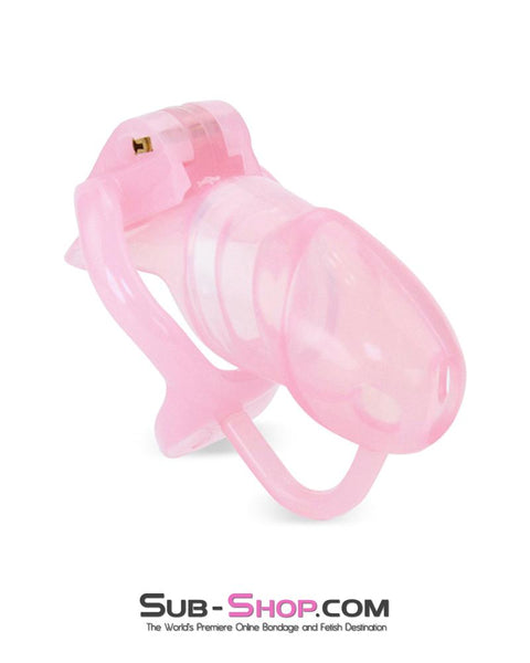 1358AR      Sissy Cock Blocker Silicone Tease and Torment Locking Male Chastity with Ball Divider - MEGA Deal MEGA Deal   , Sub-Shop.com Bondage and Fetish Superstore
