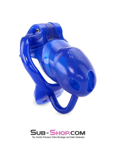 1386AR-SIS      Sissy Cocktease Blue Balls High Security Locking Male Chastity Device with Ball Divider Sissy   , Sub-Shop.com Bondage and Fetish Superstore