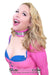 1417R-SIS      Sissy Pink Rubber Lined Locking Stainless Steel Collar Sissy   , Sub-Shop.com Bondage and Fetish Superstore