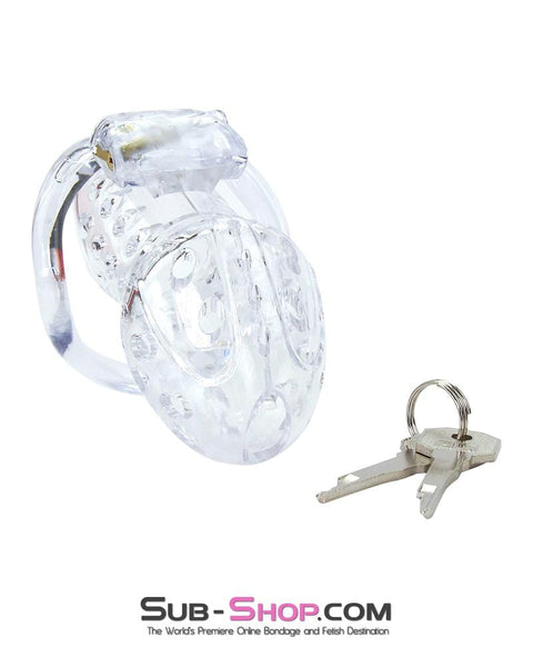 1422AR      Boy Toy Clear High Security Pin Tumbler Locking Cock Cage Chastity - MEGA Deal MEGA Deal   , Sub-Shop.com Bondage and Fetish Superstore