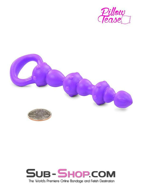 1457A      Purple Silicone Anal Massager with Pull Ring - LAST CHANCE - Final Closeout! MEGA Deal   , Sub-Shop.com Bondage and Fetish Superstore