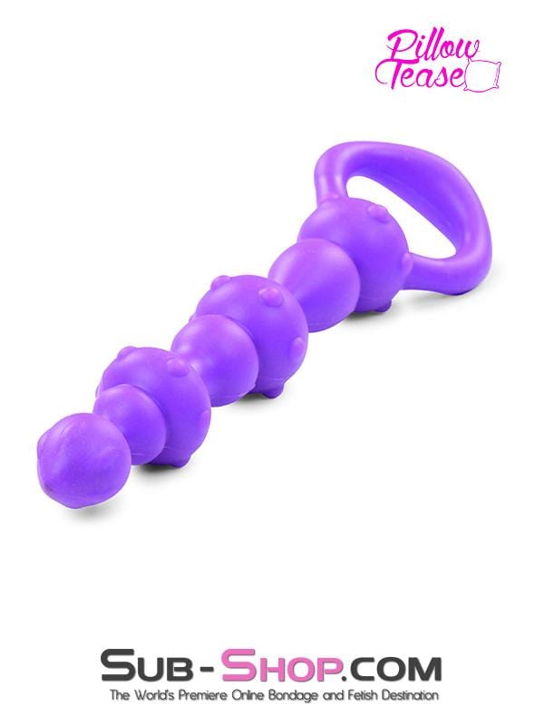 1457A      Purple Silicone Anal Massager with Pull Ring - LAST CHANCE - Final Closeout! MEGA Deal   , Sub-Shop.com Bondage and Fetish Superstore