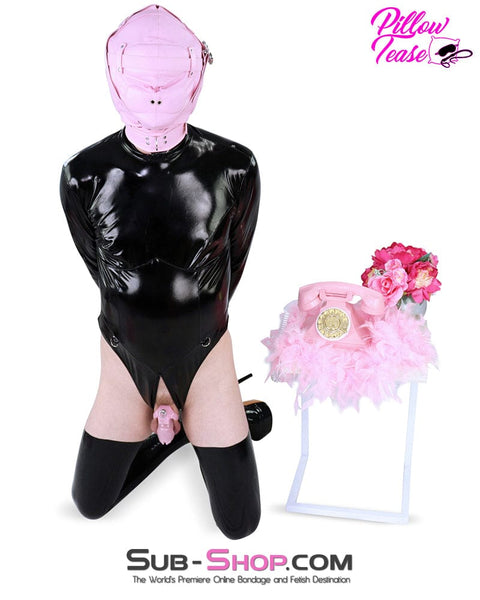 1476DL      Princess Pink Sensory Deprivation Locking Hood Hoods   , Sub-Shop.com Bondage and Fetish Superstore