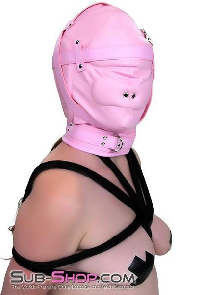 1476DL      Princess Pink Sensory Deprivation Locking Hood Hoods   , Sub-Shop.com Bondage and Fetish Superstore