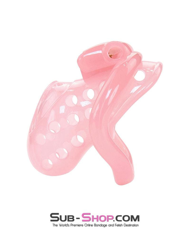 1480AR-SIS      Sissy Boy Toy Pink Short High Security Pin Tumbler Locking Cock Cage Chastity Sissy   , Sub-Shop.com Bondage and Fetish Superstore