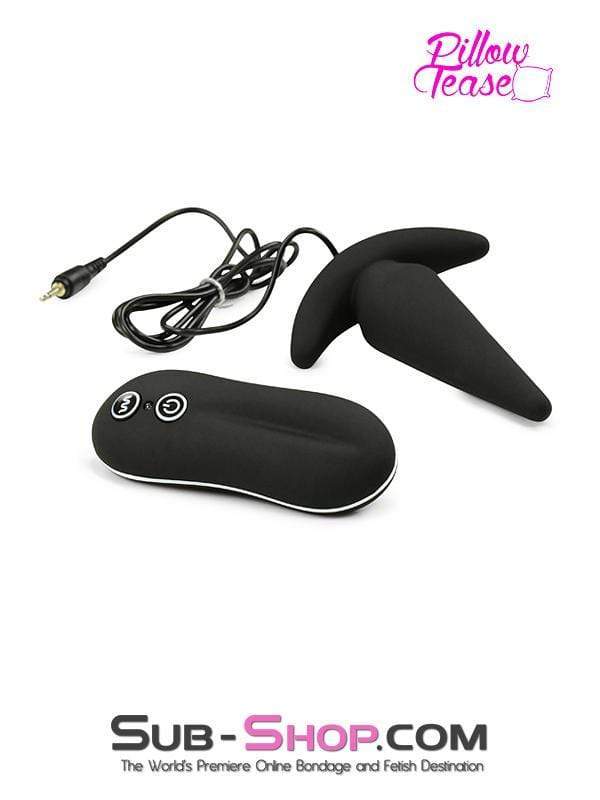 1482M-SIS      Silicone Anal Mini Rocket Vibrating Sissy Gurl Butt Plug, Black Sissy   , Sub-Shop.com Bondage and Fetish Superstore