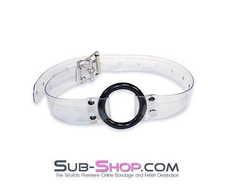 1495A      Clearly Wide Open Luxe Clear PVC Wide Strap Plastic Ring Gag Gags   , Sub-Shop.com Bondage and Fetish Superstore