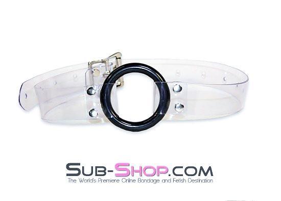 1495A      Clearly Wide Open Luxe Clear PVC Wide Strap Plastic Ring Gag Gags   , Sub-Shop.com Bondage and Fetish Superstore