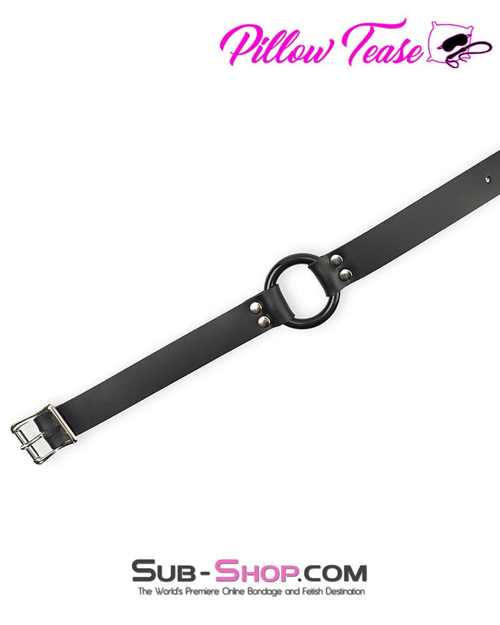 1499A      Leather Wide Strap Plastic Ring Gag Gags   , Sub-Shop.com Bondage and Fetish Superstore