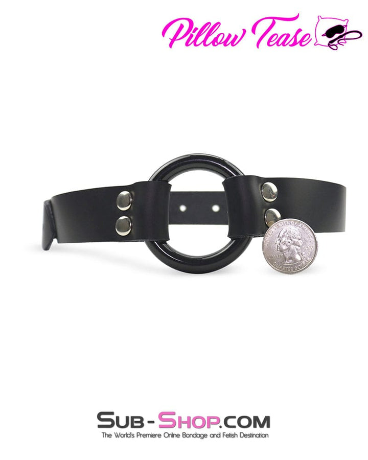 1499A      Leather Wide Strap Plastic Ring Gag Gags   , Sub-Shop.com Bondage and Fetish Superstore