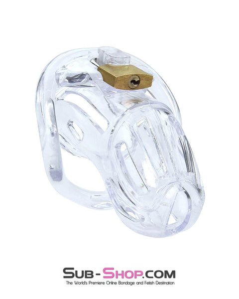 1506AR      Jailhouse Cock Clear Locking Male Chastity Cage Chastity   , Sub-Shop.com Bondage and Fetish Superstore
