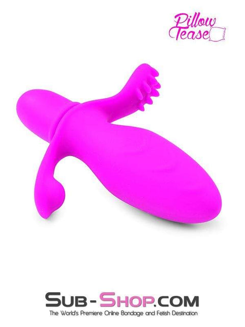 1513M-SIS      Pink Sissy Floozy 10 Function Silicone Anal Vibrator with Perineum Stimulator Sissy   , Sub-Shop.com Bondage and Fetish Superstore