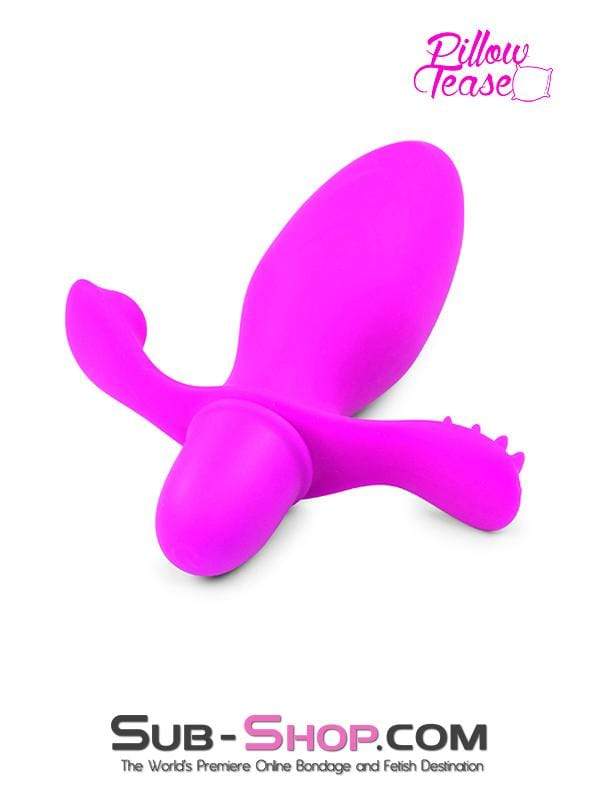 1513M-SIS      Pink Sissy Floozy 10 Function Silicone Anal Vibrator with Perineum Stimulator Sissy   , Sub-Shop.com Bondage and Fetish Superstore