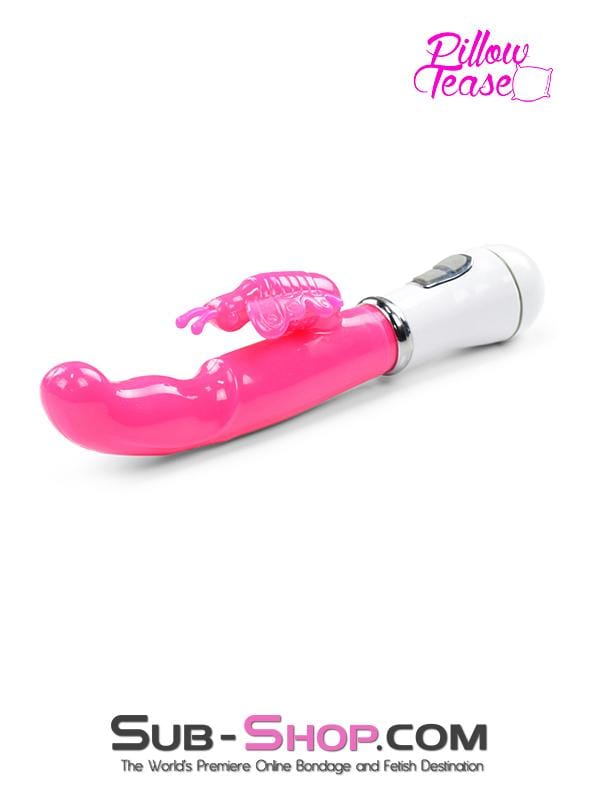 1518M      Flutter & Throb Soft Pink Vibrator with Butterfly Clit Stimulator - LAST CHANCE - Final Closeout! MEGA Deal   , Sub-Shop.com Bondage and Fetish Superstore