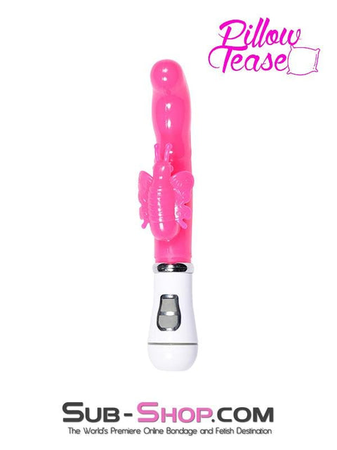 1518M      Flutter & Throb Soft Pink Vibrator with Butterfly Clit Stimulator - LAST CHANCE - Final Closeout! MEGA Deal   , Sub-Shop.com Bondage and Fetish Superstore