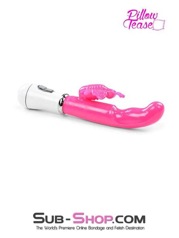 1518M      Flutter & Throb Soft Pink Vibrator with Butterfly Clit Stimulator - LAST CHANCE - Final Closeout! MEGA Deal   , Sub-Shop.com Bondage and Fetish Superstore