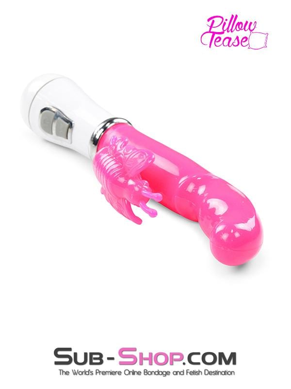 1518M      Flutter & Throb Soft Pink Vibrator with Butterfly Clit Stimulator - LAST CHANCE - Final Closeout! MEGA Deal   , Sub-Shop.com Bondage and Fetish Superstore