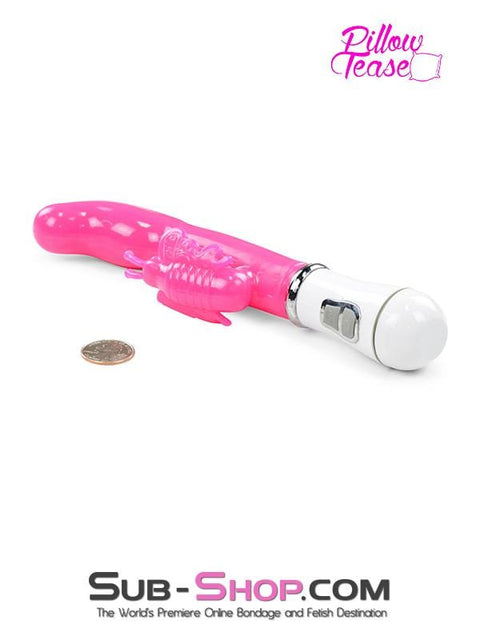 1518M      Flutter & Throb Soft Pink Vibrator with Butterfly Clit Stimulator - LAST CHANCE - Final Closeout! MEGA Deal   , Sub-Shop.com Bondage and Fetish Superstore