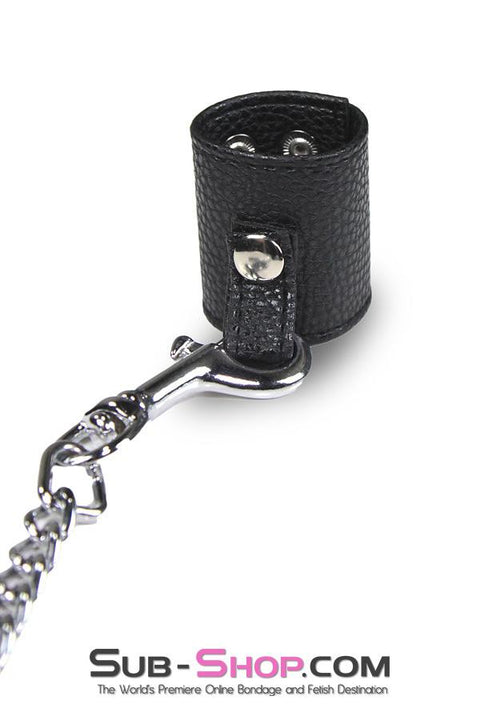 1532M      Adjustable Leather Ball Stretcher Strap with Attachment Loop Cock & Ball Strap   , Sub-Shop.com Bondage and Fetish Superstore