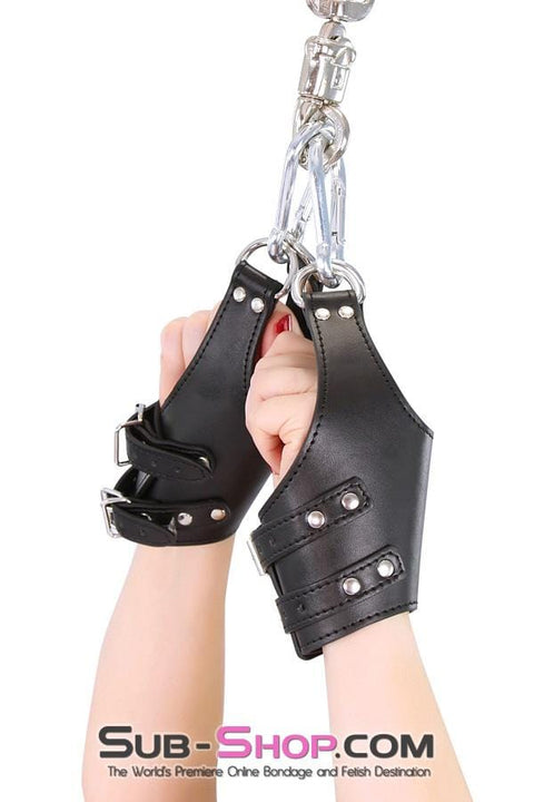 1545DL      Beginner’s Double Buckle Suspension Wrist Cuffs - MEGA Deal MEGA Deal   , Sub-Shop.com Bondage and Fetish Superstore